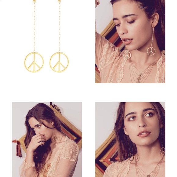 Vanessa Mooney Loverboy peace earrings NEW - Picture 5 of 6